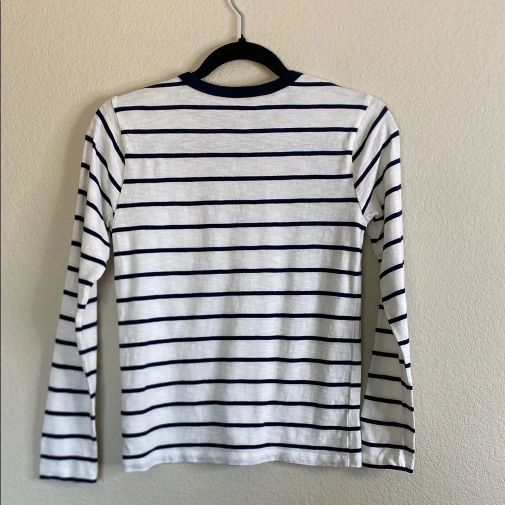 J. Crew crewcuts long sleeve striped pocket tee kids large